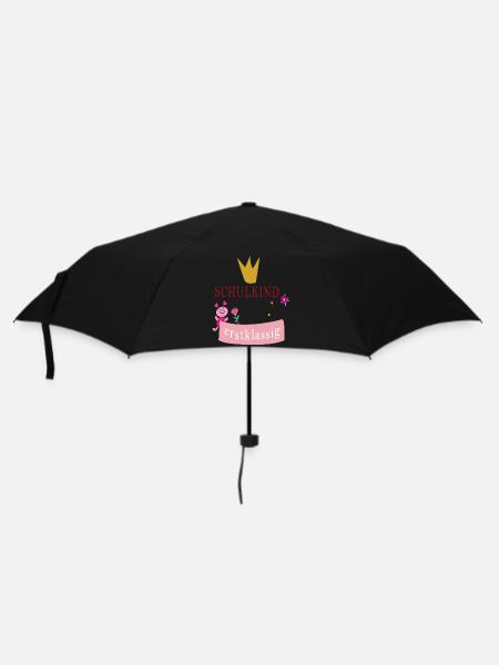 Schulkind erstklassig - Regenschirm (klein) - Schwarz