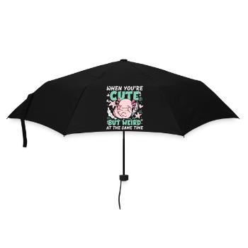 Wenn du niedlich bist, aber gleichzeitig seltsam - Regenschirm (klein) - Schwarz - Vorne