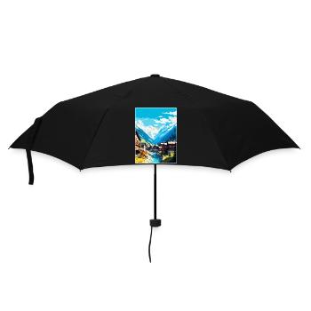 Sölden Österreich Vintage Reiseplakat Souvenir WPA - Regenschirm (klein) - Schwarz - Vorne