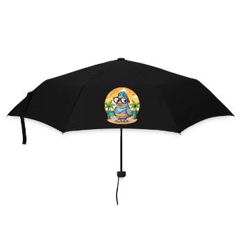 Taube Lustige Cartoon Sommer Strand Sonnenbrille - Regenschirm (klein) - Schwarz - Vorne