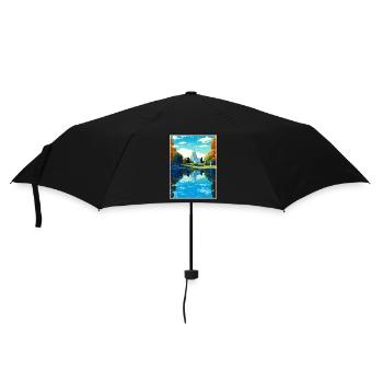 Washington Dc Vereinigte Staaten Vintage Reiseposter - Regenschirm (klein) - Schwarz - Vorne