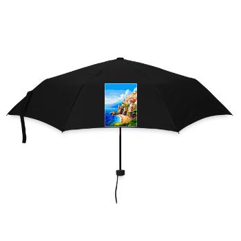 Amalfi Italy Vintage Travel Poster WPA Souvenir - Umbrella (small) - black - Front