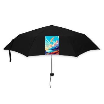 Bergen Norwegen Vintage Reiseposter WPA Souvenir - Regenschirm (klein) - Schwarz - Vorne