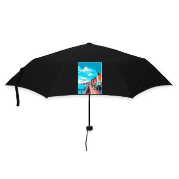 Weymouth England Uk Vintage Reiseposter Souvenir - Regenschirm (klein) - Schwarz - Vorne
