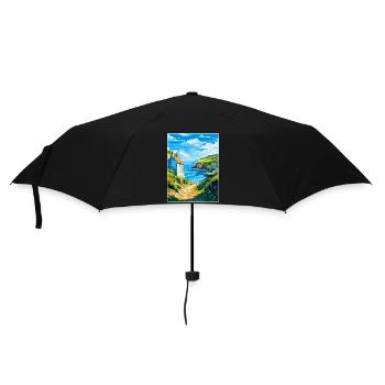 Cadgwith Cornwall England Uk Travel Poster WPA - Umbrella (small) - black - Front