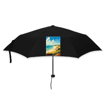 Hengistbury Head England Uk Reise Poster Souvenir - Regenschirm (klein) - Schwarz - Vorne
