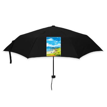 Isle Of Colonsay Scotland Uk Travel Poster WPA - Umbrella (small) - black - Front
