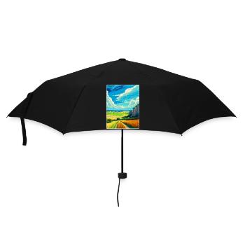 Affiche de voyage souvenir du parc national des South Downs - Parapluie standard - noir - Devant
