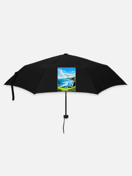 North Coast 500 Scotland Uk Vintage Travel Poster - Umbrella (small) - black