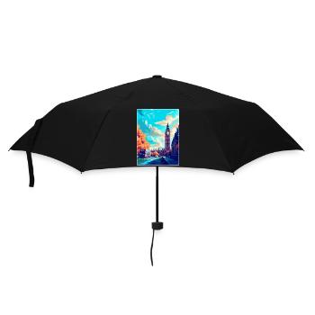Londres, Angleterre, Royaume-Uni, Affiche de voyage vintage, Souvenir - Parapluie standard - noir - Devant