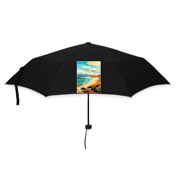 Isle Of Harris Scotland Uk Vintage Travel Poster - Umbrella (small) - black - Front