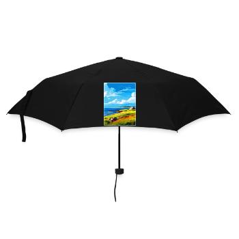 Isle Of Shapinsay Scotland Uk Travel Poster WPA - Umbrella (small) - black - Front