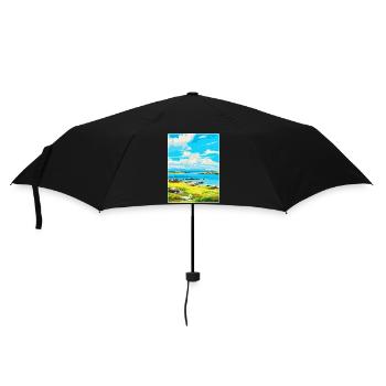 Isle Of Gigha Scotland Uk Vintage Travel Poster - Umbrella (small) - black - Front