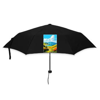 Isle Of Kerrera Scotland Uk Vintage Travel Poster - Umbrella (small) - black - Front