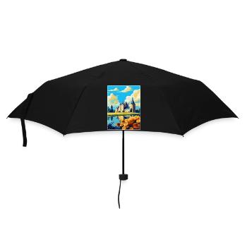 Vallée de la Loire France Affiche de voyage vintage souvenir - Parapluie standard - noir - Devant