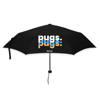 Für immer Möpse - Der Niedliche Begleiter - Regenschirm (klein) - Schwarz - Vorne