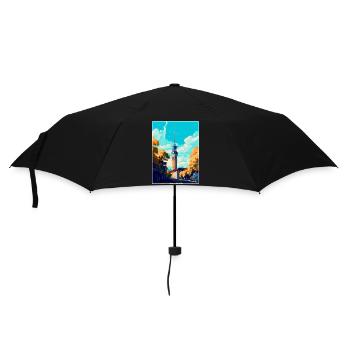 Dortmund Germany Vintage Travel Poster Souvenir - Umbrella (small) - black - Front