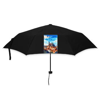 Kutná Hora Tschechische Republik Vintage Reiseposter - Regenschirm (klein) - Schwarz - Vorne