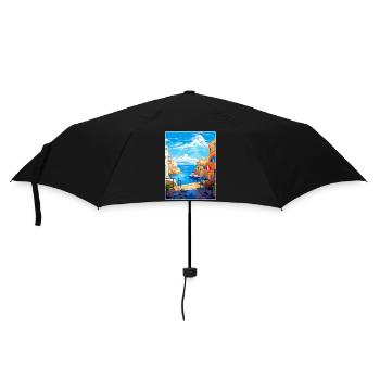 Héraklion Grèce Affiche de voyage vintage souvenir - Parapluie standard - noir - Devant