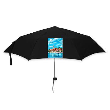 Koper Slowenien Vintage Reiseplakat Souvenir WPA - Regenschirm (klein) - Schwarz - Vorne