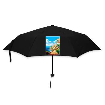 Héraklion Grèce Affiche de voyage vintage souvenir - Parapluie standard - noir - Devant