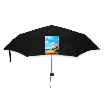 Faro Portugal Affiche de voyage vintage WPA Souvenir - Parapluie standard - noir - Devant