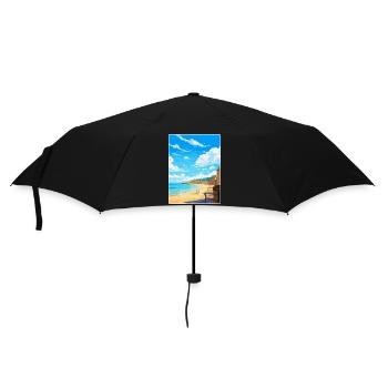 Saint Malo France Poster de voyage vintage souvenir - Parapluie standard - noir - Devant