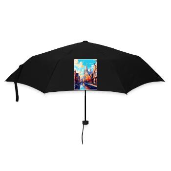 Ghent Belgium Vintage Travel Poster WPA Souvenir - Umbrella (small) - black - Front