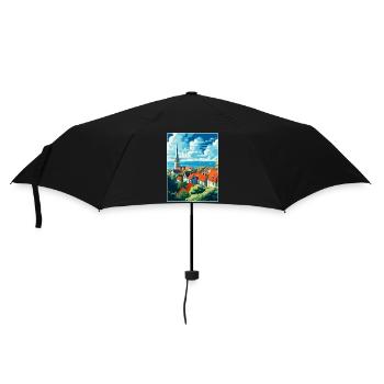Visby Schweden Vintage Reiseposter WPA Souvenir - Regenschirm (klein) - Schwarz - Vorne