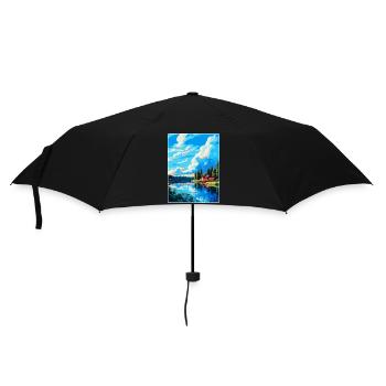 Falun Sweden Vintage Travel Poster WPA Souvenir - Umbrella (small) - black - Front
