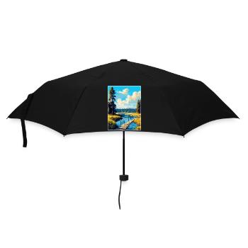 Bory Tucholskie Pologne Affiche de voyage vintage WPA - Parapluie standard - noir - Devant