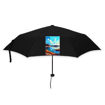 Warta Mouth Poland Vintage Travel Poster Souvenir - Umbrella (small) - black - Front