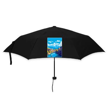 Sarajevo Bosnia Herzegovina Vintage Travel Poster - Umbrella (small) - black - Front
