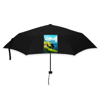 Faroe Islands Denmark Vintage Travel Poster WPA - Umbrella (small) - black - Front