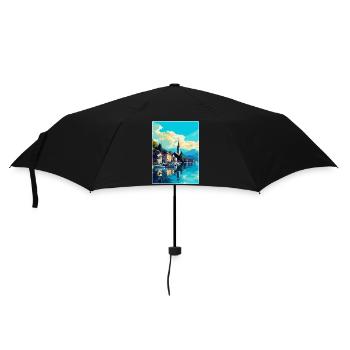 Bregenz Österreich Vintage Reiseplakat Souvenir WPA - Regenschirm (klein) - Schwarz - Vorne
