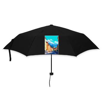 Innsbruck Austria Vintage Travel Poster Souvenir - Umbrella (small) - black - Front
