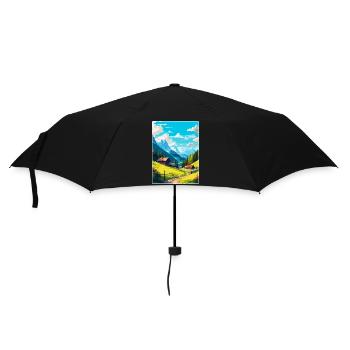 Appenzell Schweiz Vintage Reiseplakat WPA - Regenschirm (klein) - Schwarz - Vorne