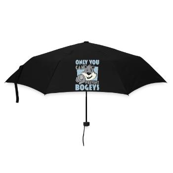 Nur du kannst die Bogeys verhindern Disc Golf Frol - Regenschirm (klein) - Schwarz - Vorne