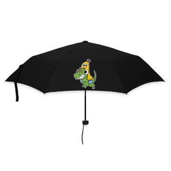 Mauvais dinosaure et jolie banane - Parapluie standard - noir - Devant