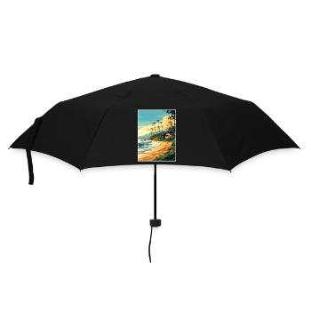 North Shore Hawaii Vintage Reiseposter Souvenir - Regenschirm (klein) - Schwarz - Vorne