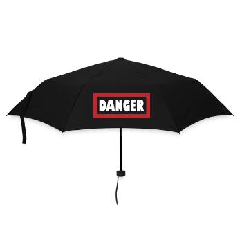 Achtung: Stil in seiner kraftvollsten Form - Regenschirm (klein) - Schwarz - Vorne
