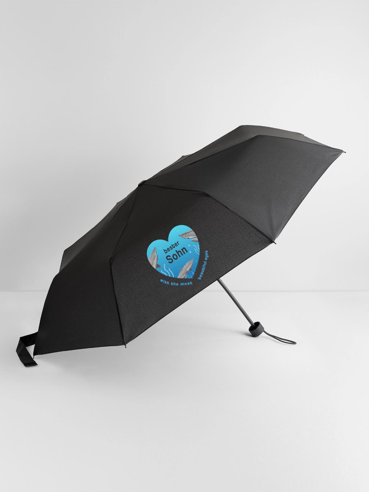 bester Sohn - Regenschirm (klein) - Schwarz - Vorne