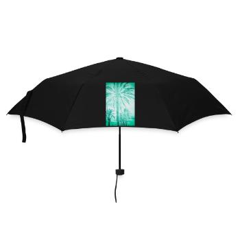 Mintteal Palmenpanorama - Regenschirm (klein) - Schwarz - Vorne