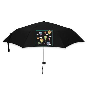 Heißluftballon-Liebhaber Ballonfahrt Luftschiffer - Regenschirm (klein) - Schwarz - Vorne