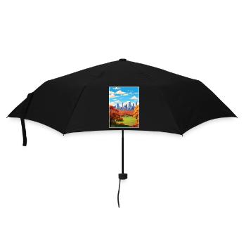 Central Park New York State Vintage-Reiseposter - Regenschirm (klein) - Schwarz - Vorne
