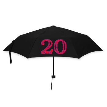 ALLES GUTE ZUM GEBURTSTAG. ALLES GUTE ZUM GEBURTSTAG. JAHRESTAG. - Regenschirm (klein) - Schwarz - Vorne