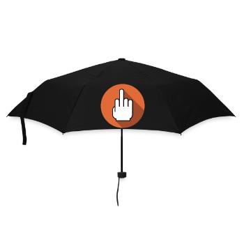 Fuck You Finger - Regenschirm (klein) - Schwarz - Vorne