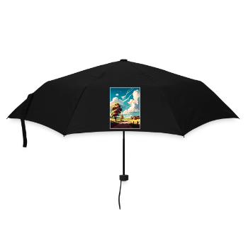Skåne Schweden Vintage Reiseposter WPA Souvenir - Regenschirm (klein) - Schwarz - Vorne