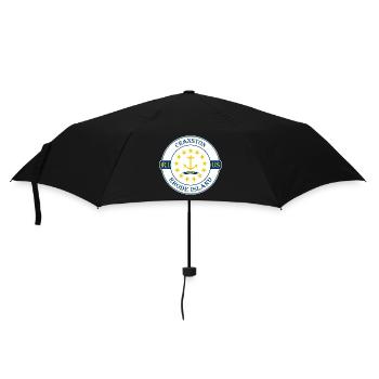 Cranston Rhode Island Flagge USA Souvenir Abzeichen - Regenschirm (klein) - Schwarz - Vorne
