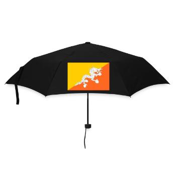 Bhutan - Regenschirm (klein) - Schwarz - Vorne